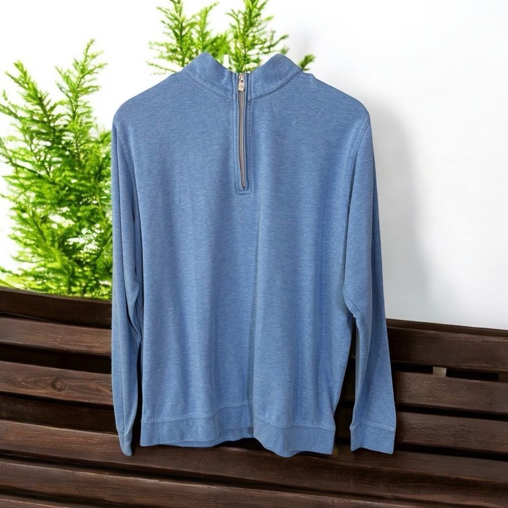 Peter Millar Sky Blue Zip-Up Sweater